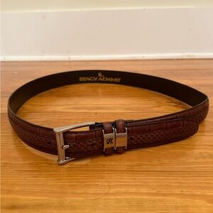 Stacy Adams Rich Brown Croc-Embossed Belt